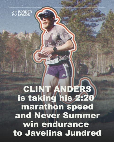 Runner running through the forest in purple shorts