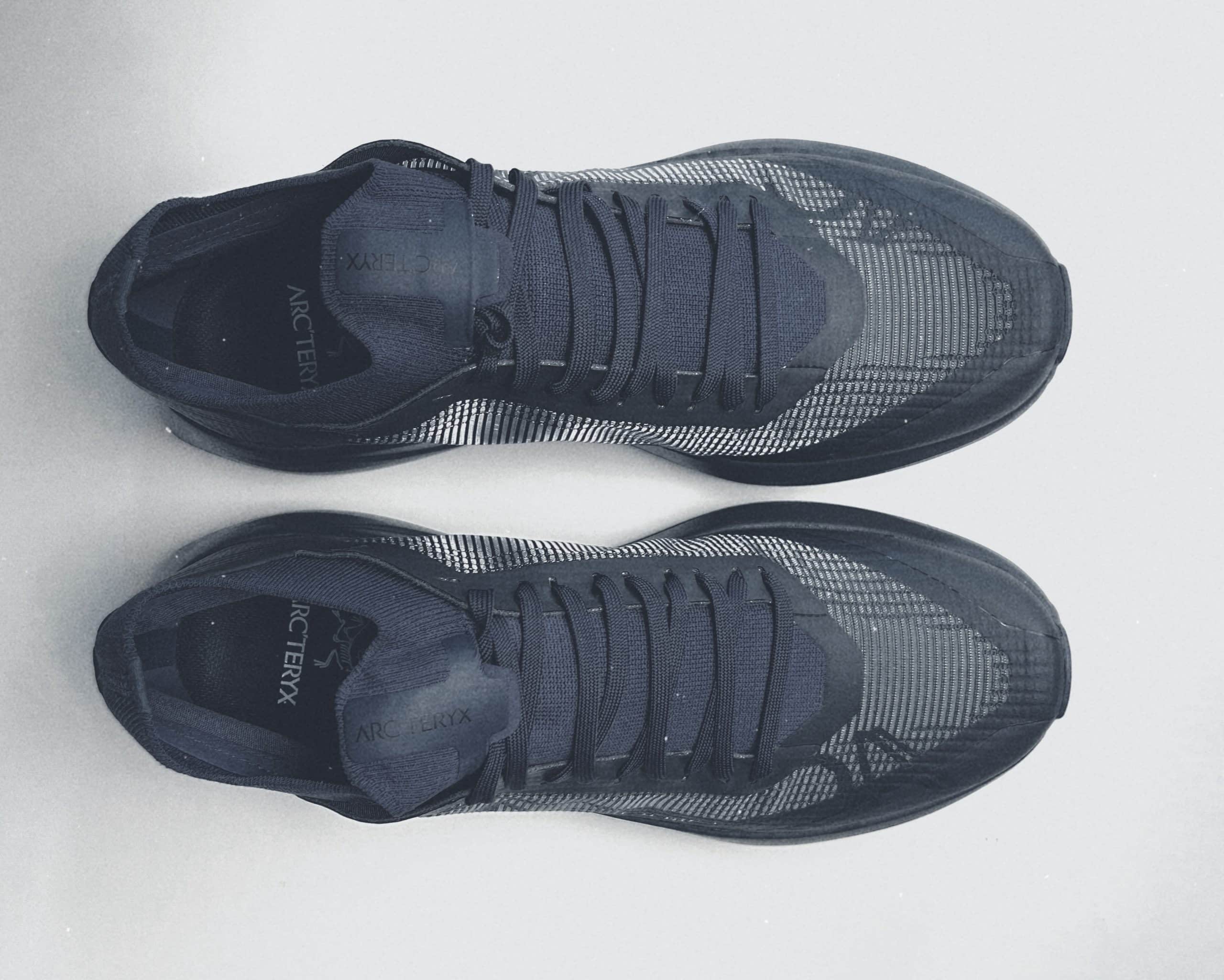 Black athletic shoes with mesh design - Arc'Teryx Sylan 2
