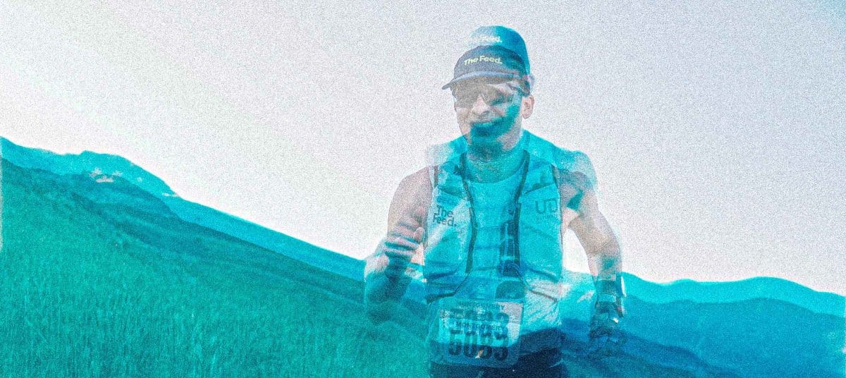 Man Running on a Psychadelic Trail.