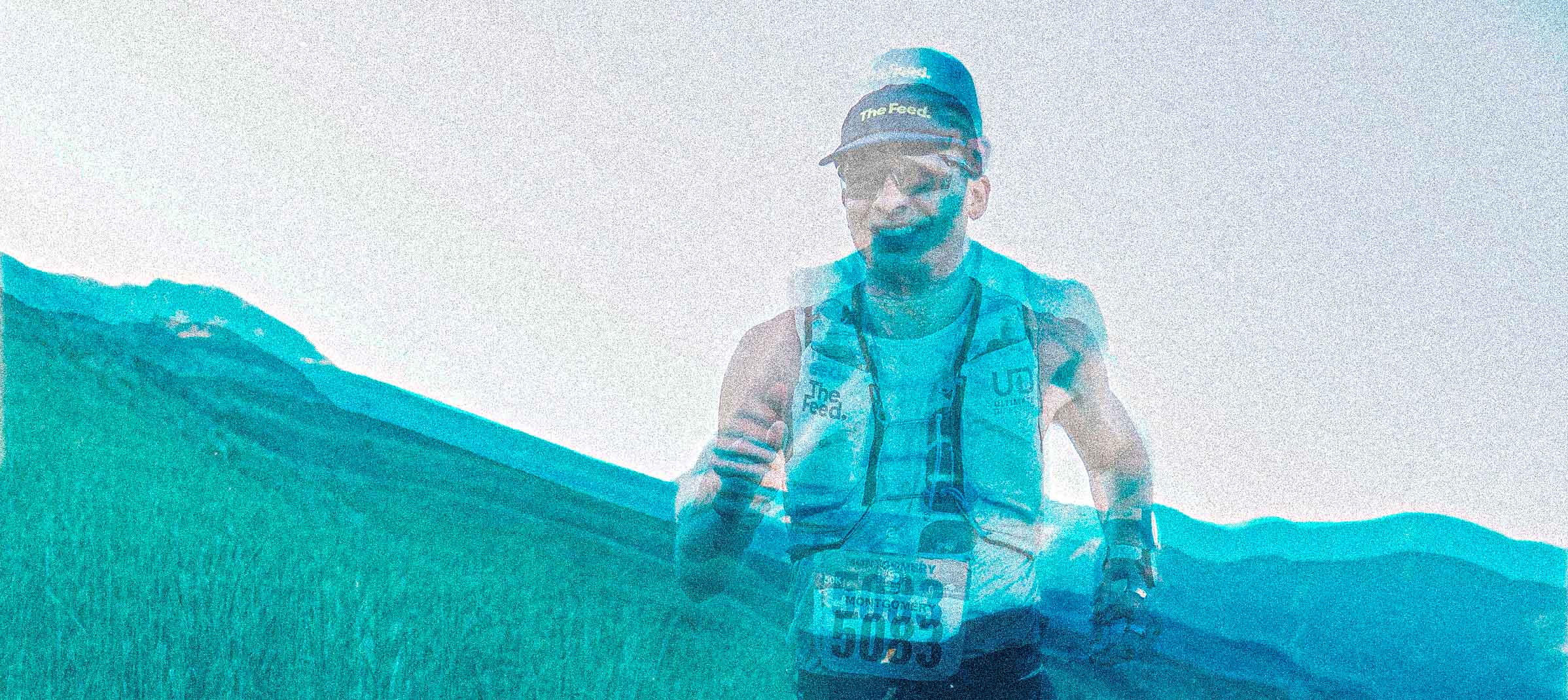 Man Running on a Psychadelic Trail.