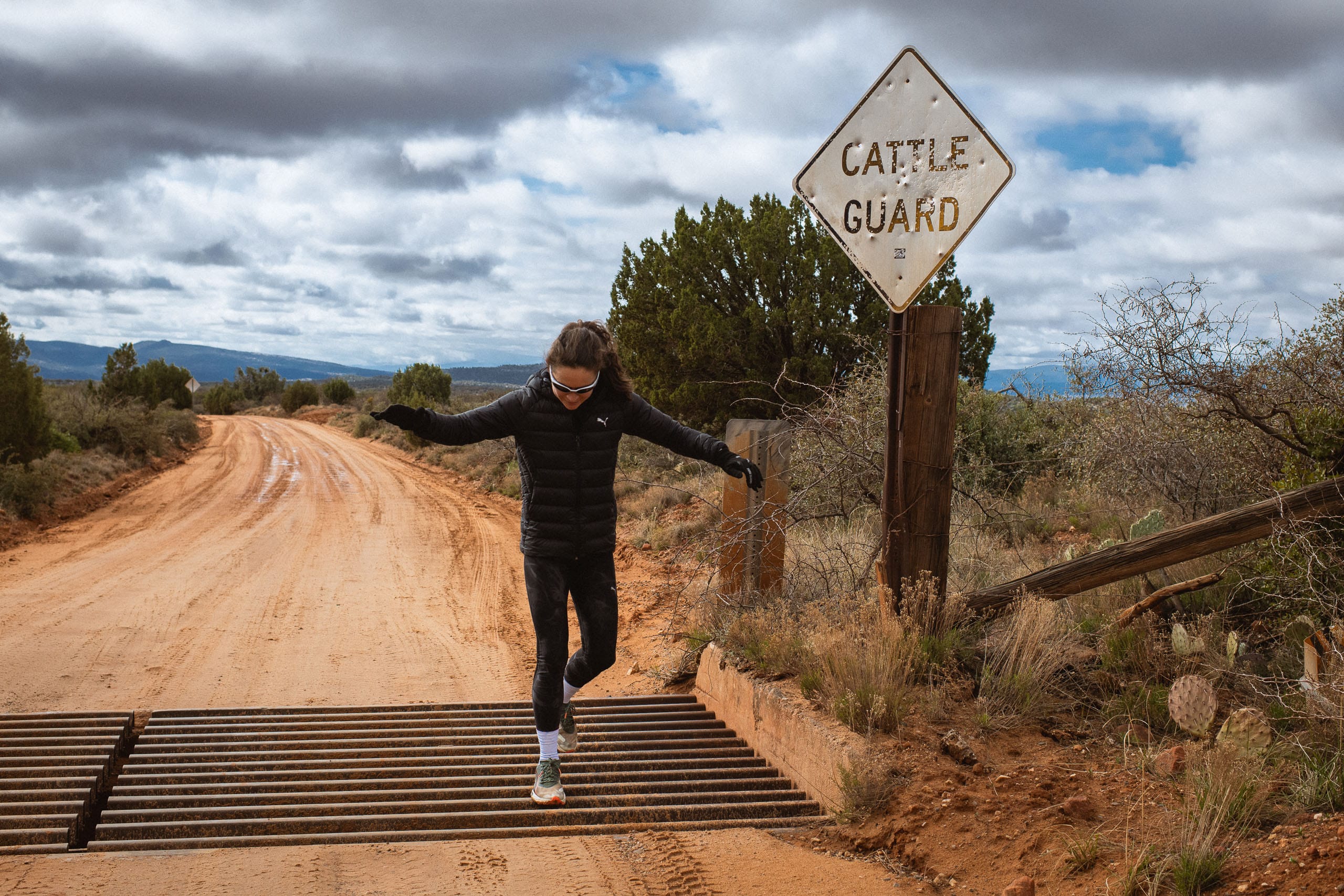 Runner on a trail in nature.